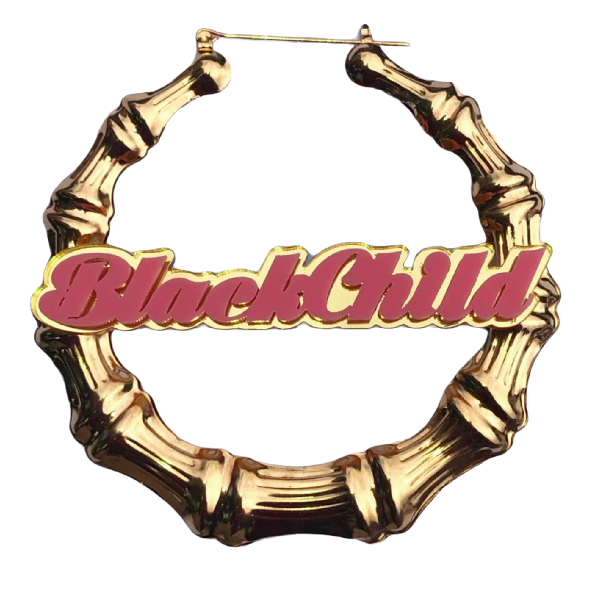 Classic "Black Child" Bamboo Hoops - Image 3