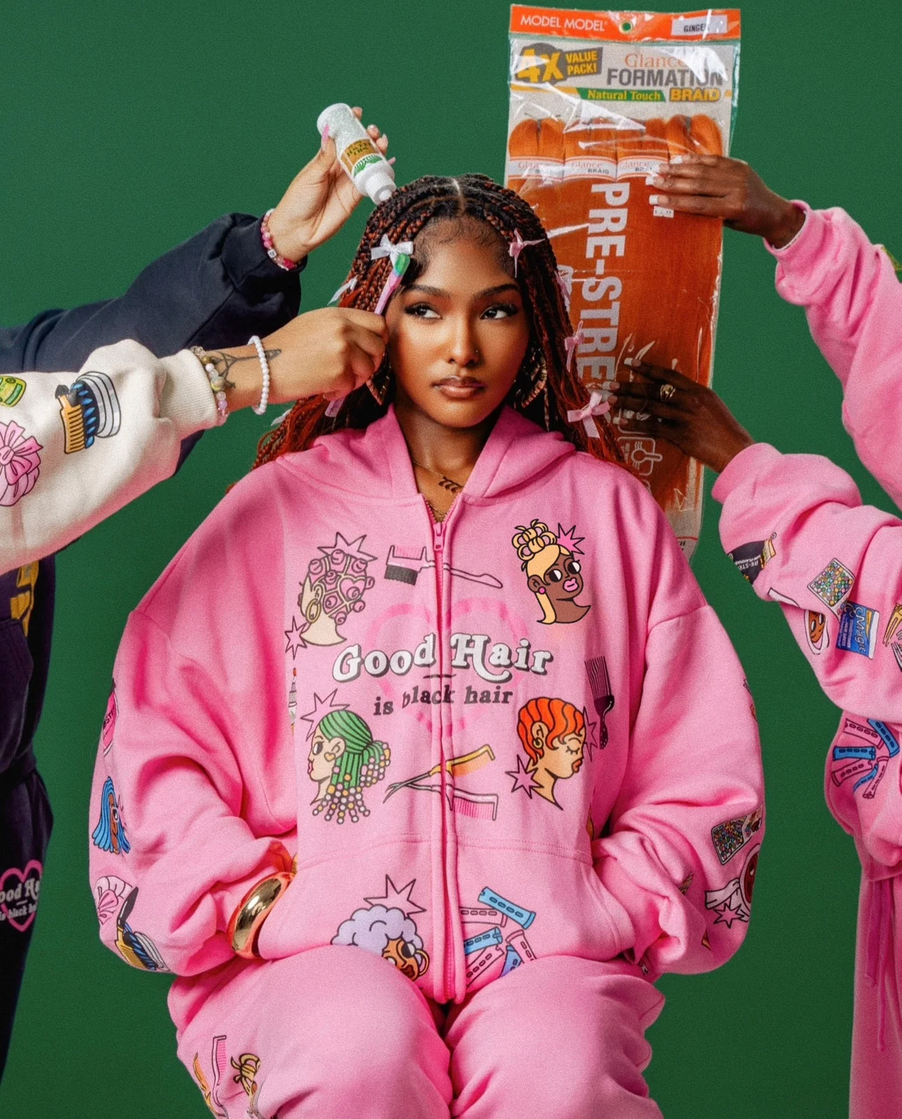 'Good Hair' Jacket (pink) - Image 4