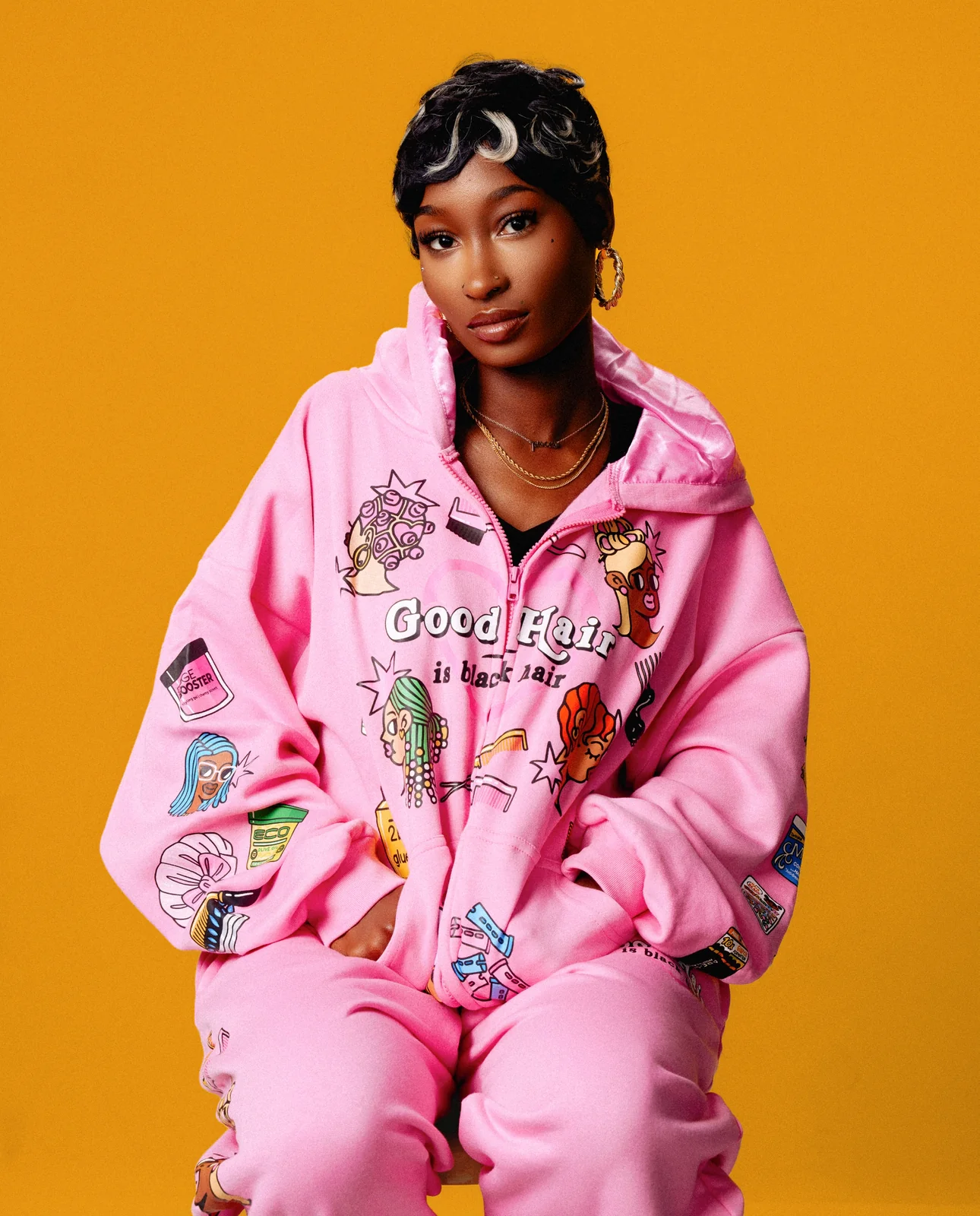 'Good Hair' Jacket (pink) - Image 5